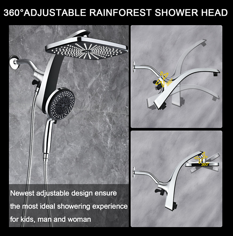 High Pressure Rain Shower Head: Upgrade Shower Heads with Handheld Spr ...