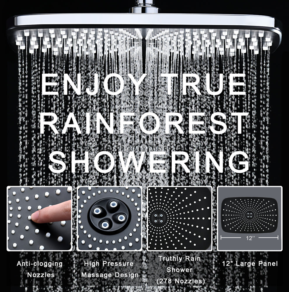High Pressure Rain Shower Head: Upgrade Shower Heads with Handheld Spr ...